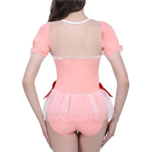 Cotton Fancy Romper Onesie Pajamas Lingerie Bodysuit Babydoll Snap Button Design